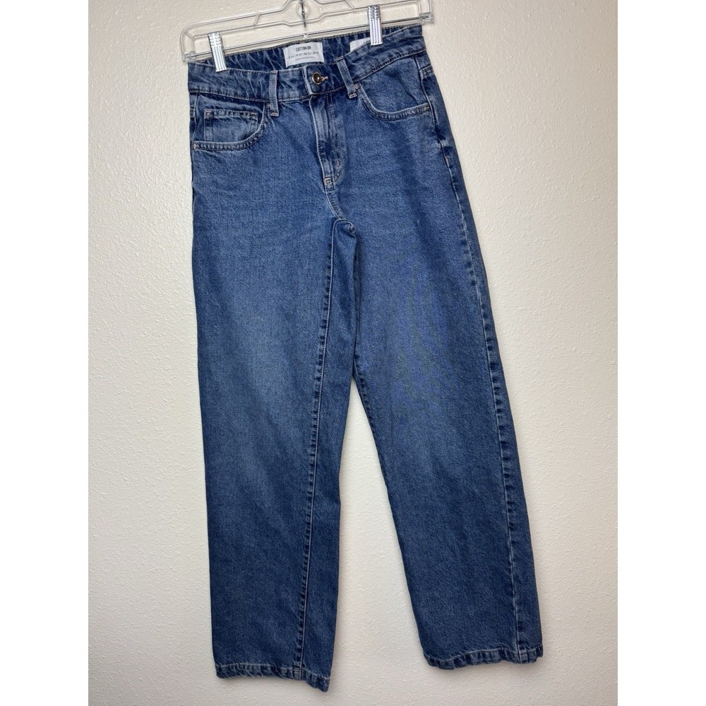 Cotton On Low‎ Rise Baggy Leg Jeans Womens Size 2 Blue Denim Y2K Medium Wash